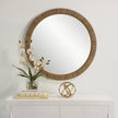 Modern Accents Resemble Real Rattan Round Mirror