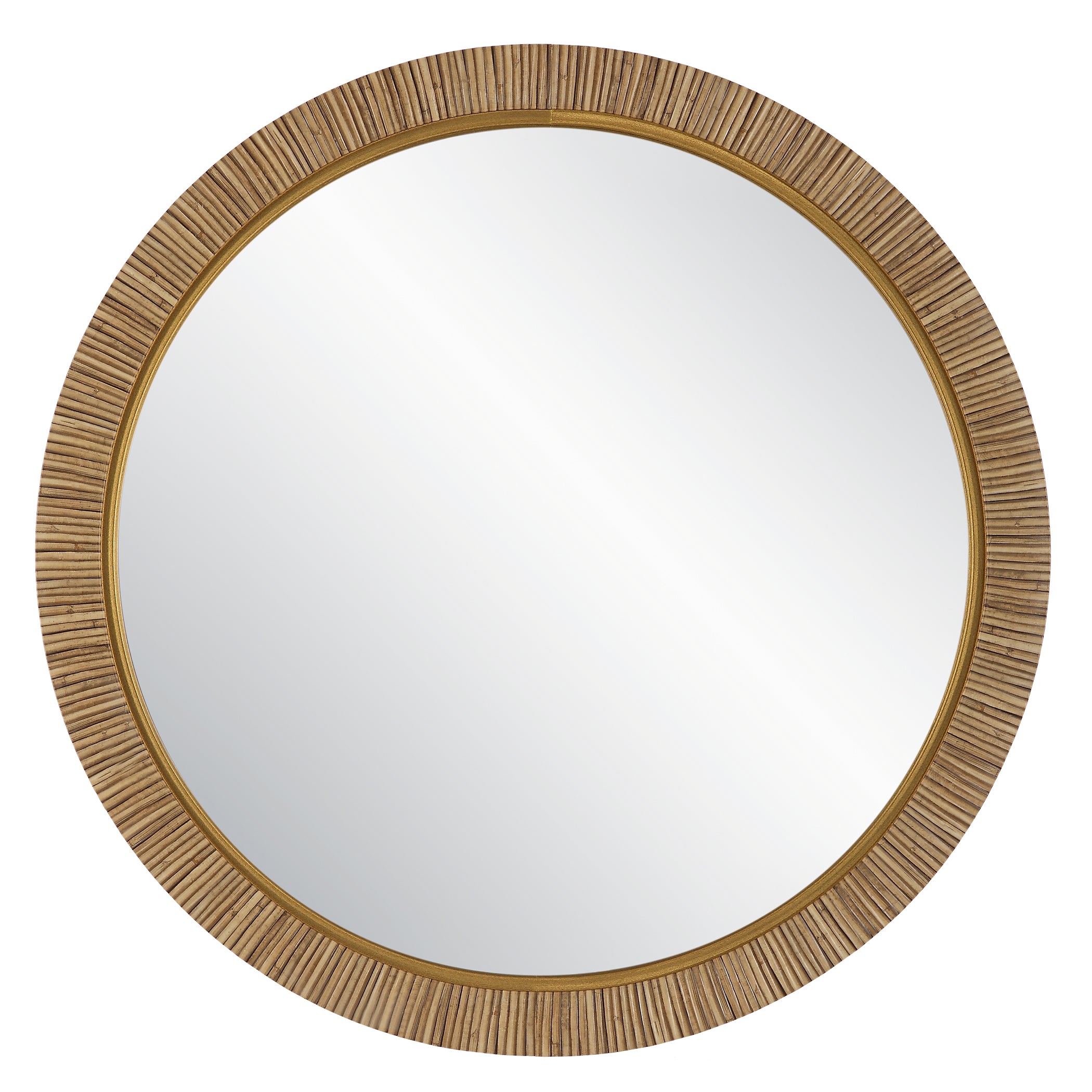 Modern Accents Resemble Real Rattan Round Mirror