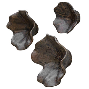 Uttermost Two Wood Wall Decor In Mocha - Set of 3