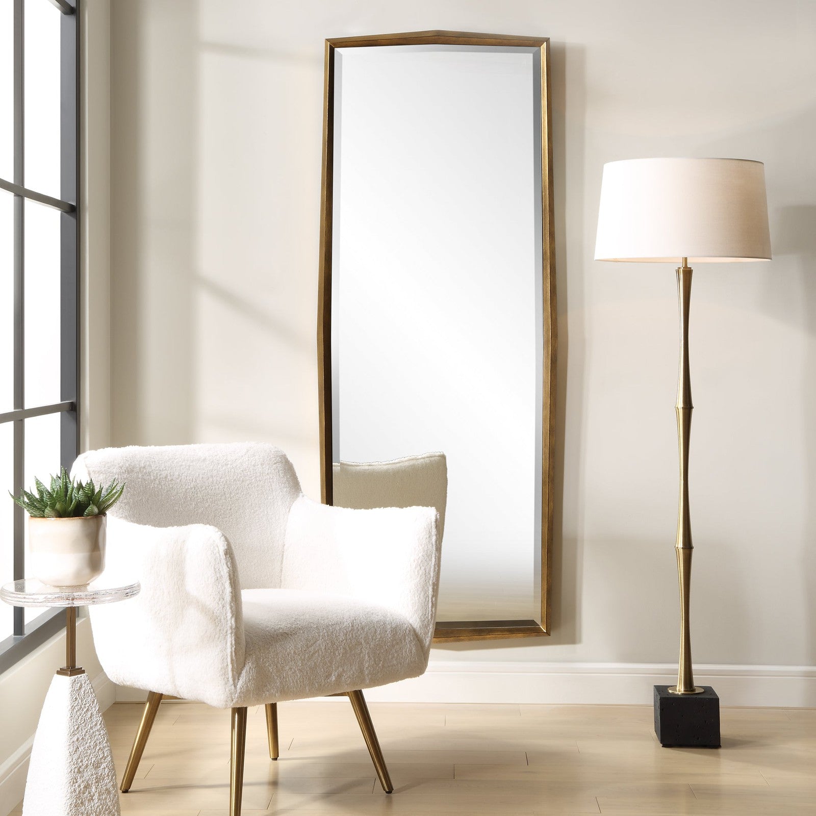 Uttermost On Point Wood Dressing Mirror