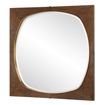 Uttermost Garonne Square Walnut Mirror