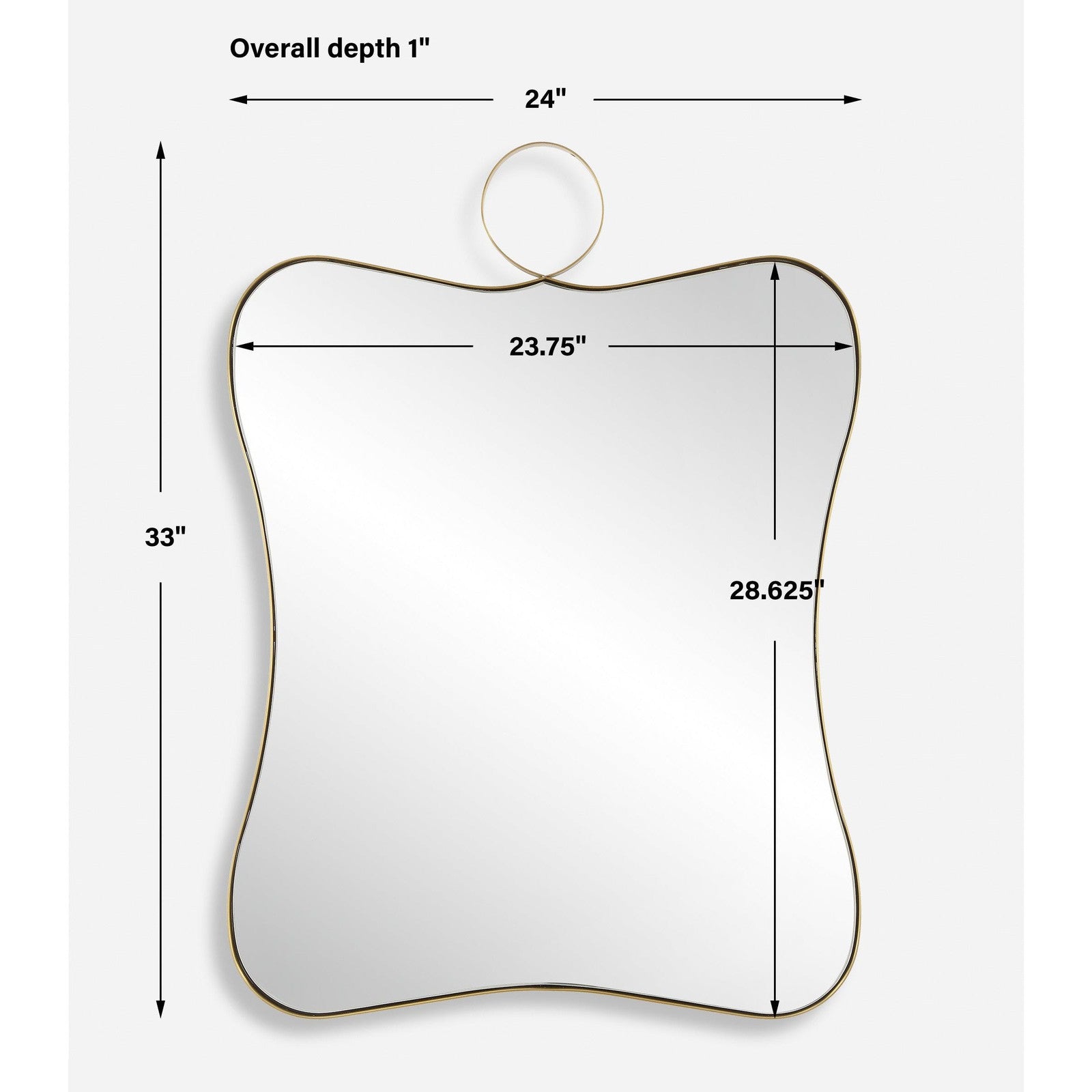 Uttermost Talia Brass Vanity Mirror