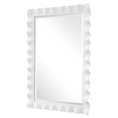 Uttermost Haya White Scalloped Mirror