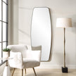 Uttermost Caspian Curved Black Dressing Mirror