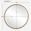 Uttermost Sutton Aged Gold Round Mirror