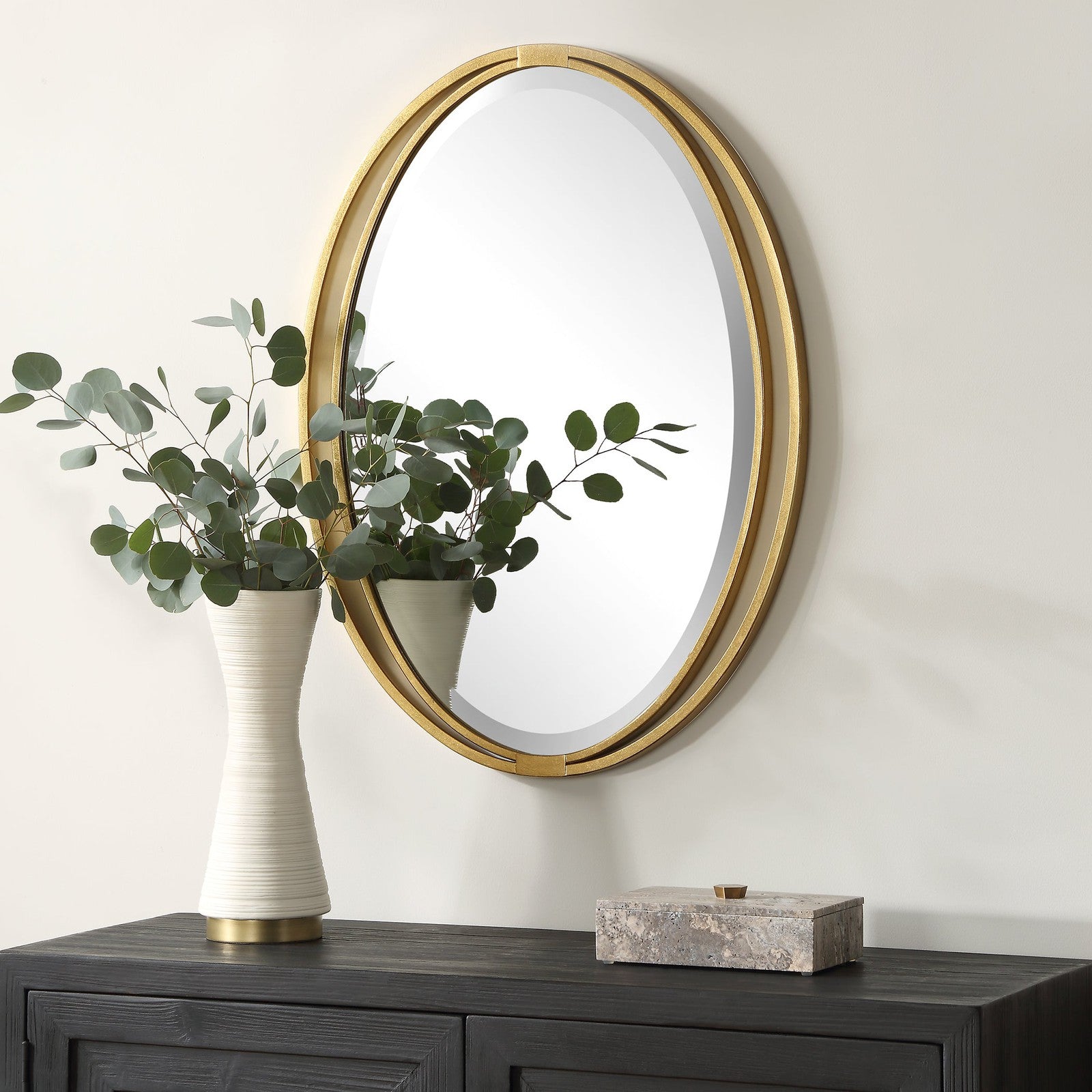 Uttermost Rhodes Gold Oval Mirror