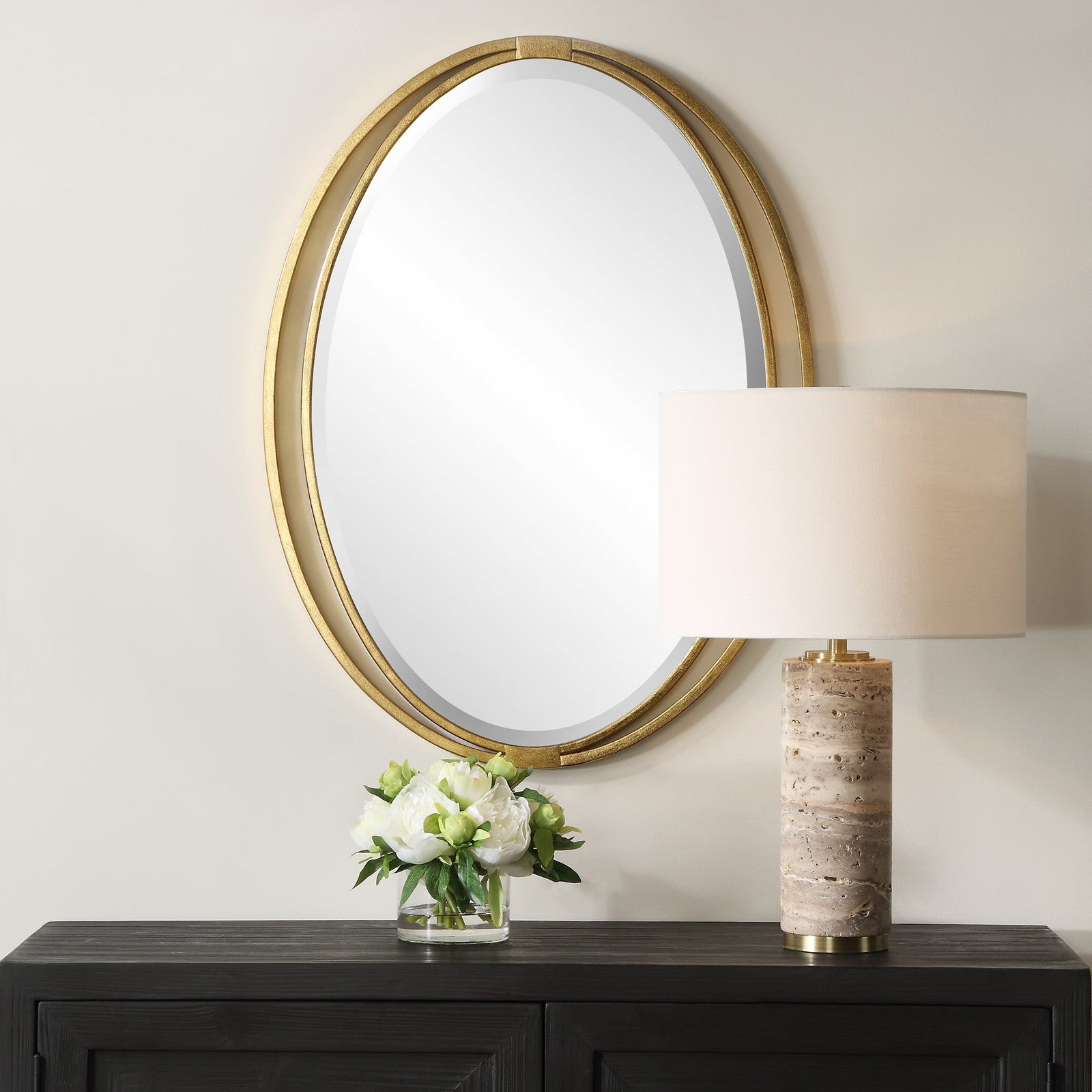 Uttermost Rhodes Gold Oval Mirror