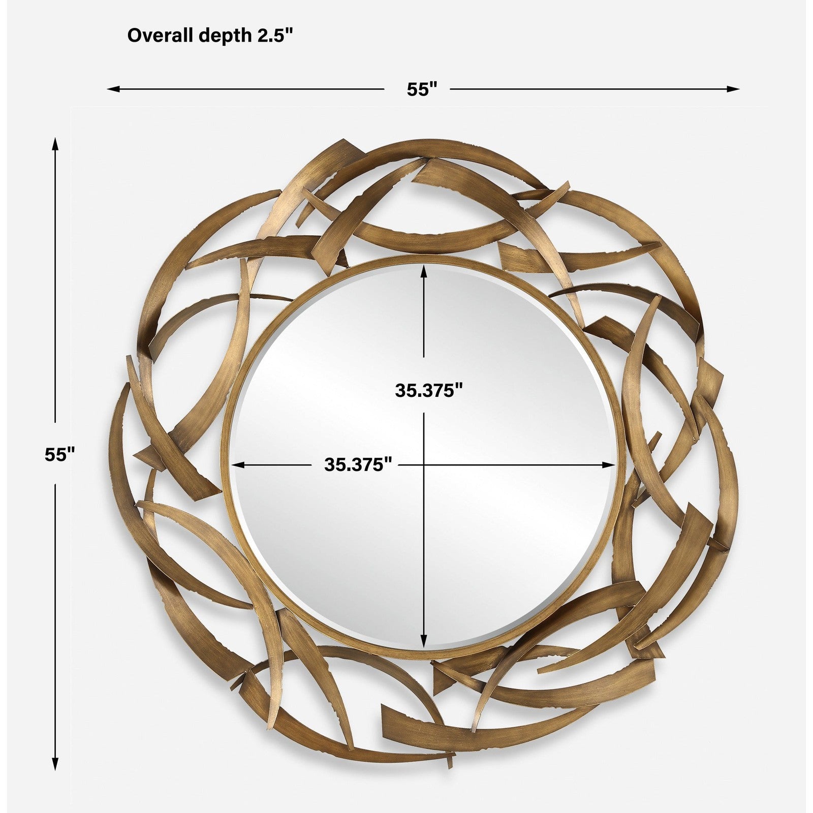 Uttermost Cutting Edge Bronze Round Mirror