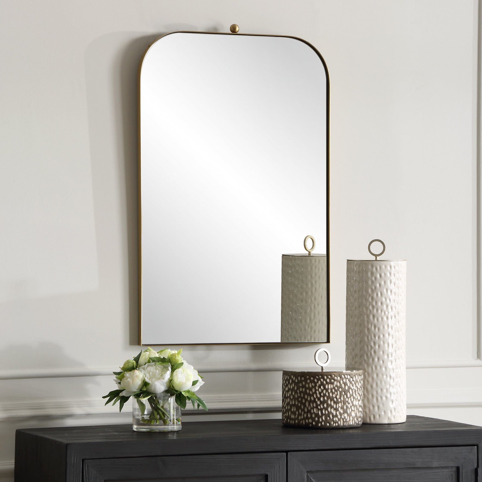 Uttermost Cassidy Brass Arch Mirror