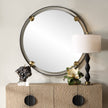 Uttermost Radius Round Bronze Iron Mirror