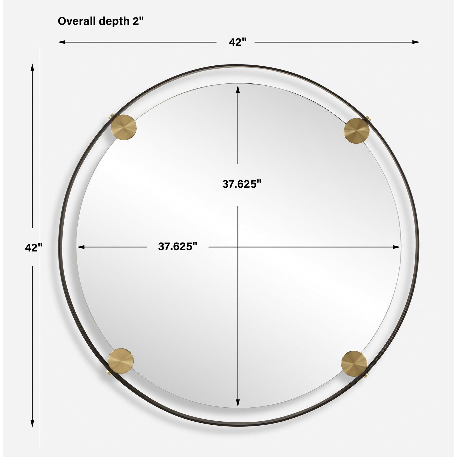 Uttermost Radius Round Bronze Iron Mirror