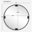 Uttermost Cornelia Black Round Mirror