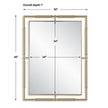 Uttermost It's All Connected Rectangle Brass Mirror