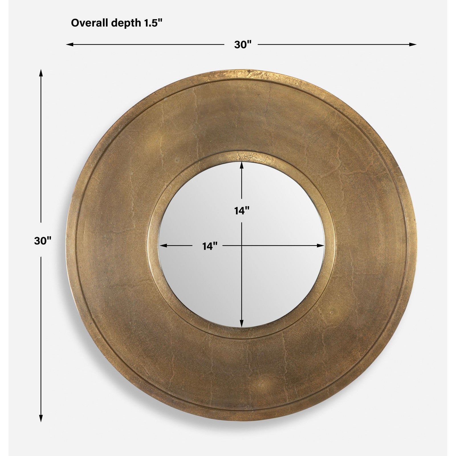 Uttermost Axel Round Brass Mirror