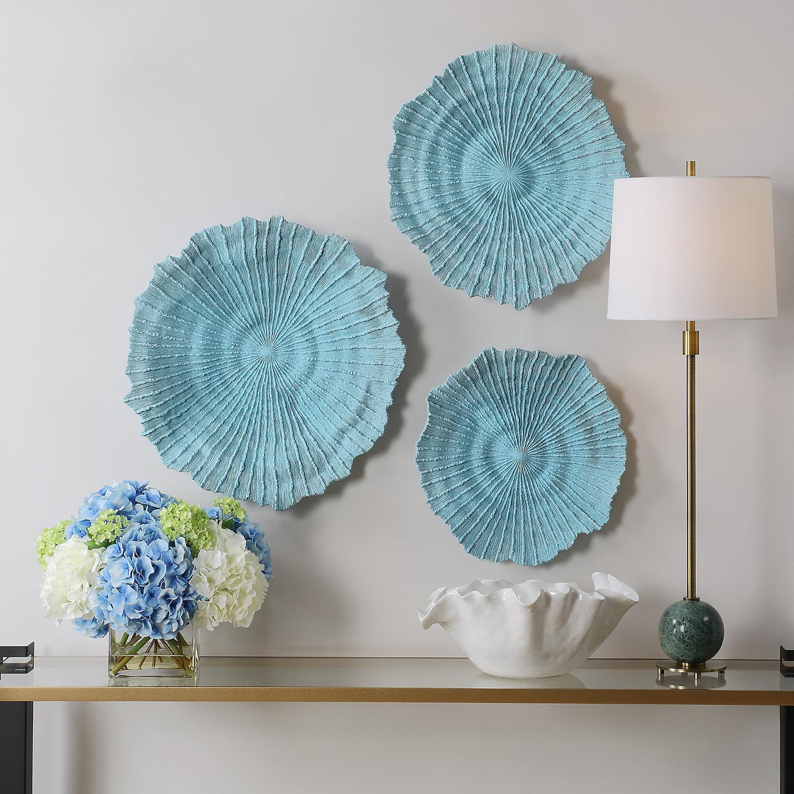 Uttermost Ocean Gems Blue Wall Decor - Set of 3