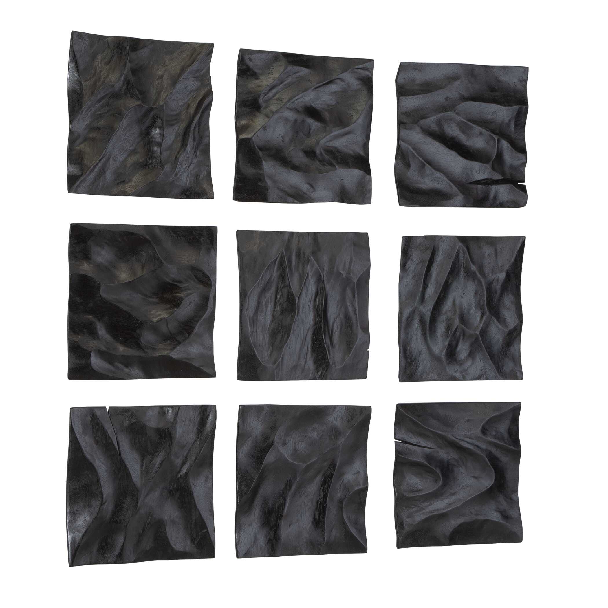 Uttermost Malosi Black Wood Wall Decor - Set of 9