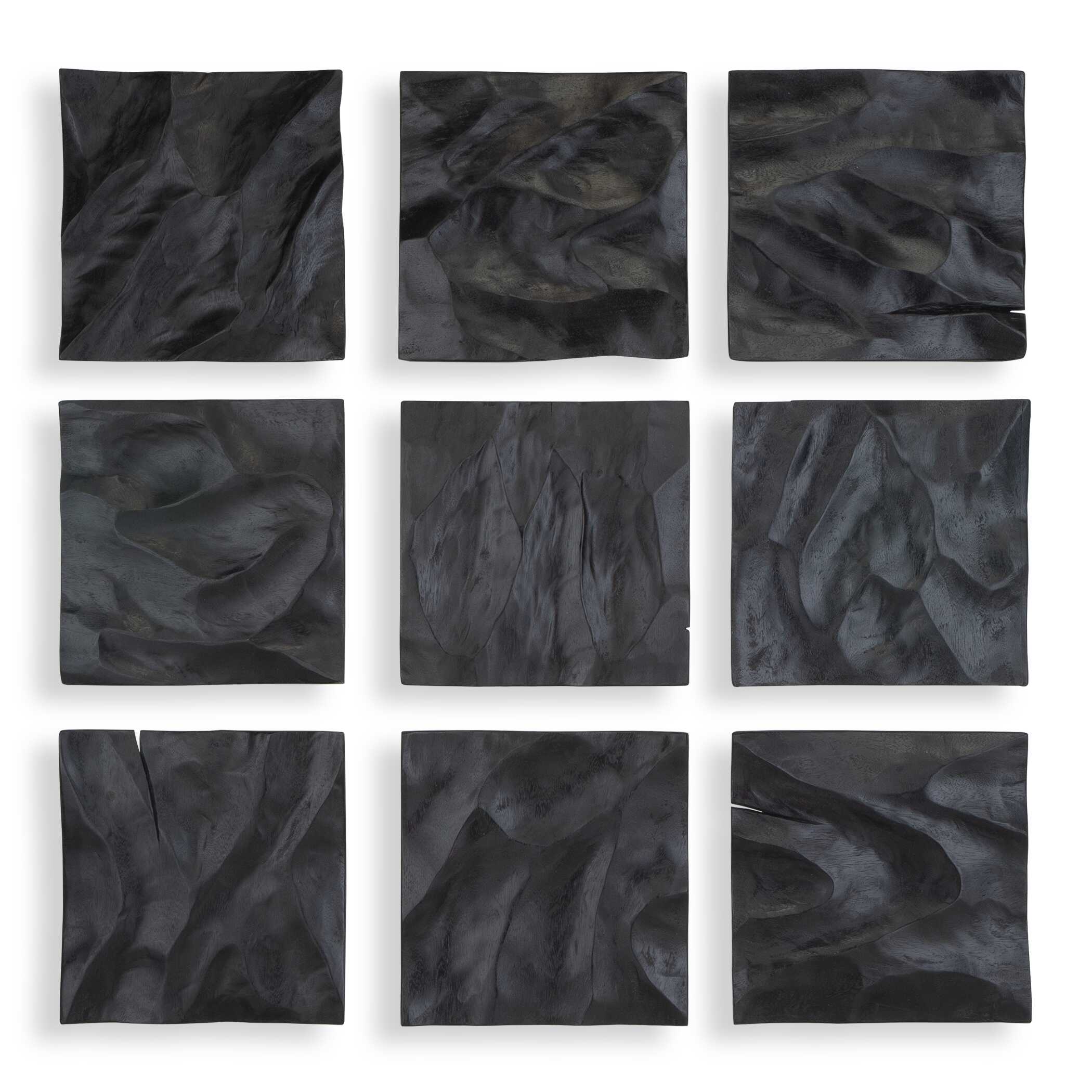 Uttermost Malosi Black Wood Wall Decor - Set of 9