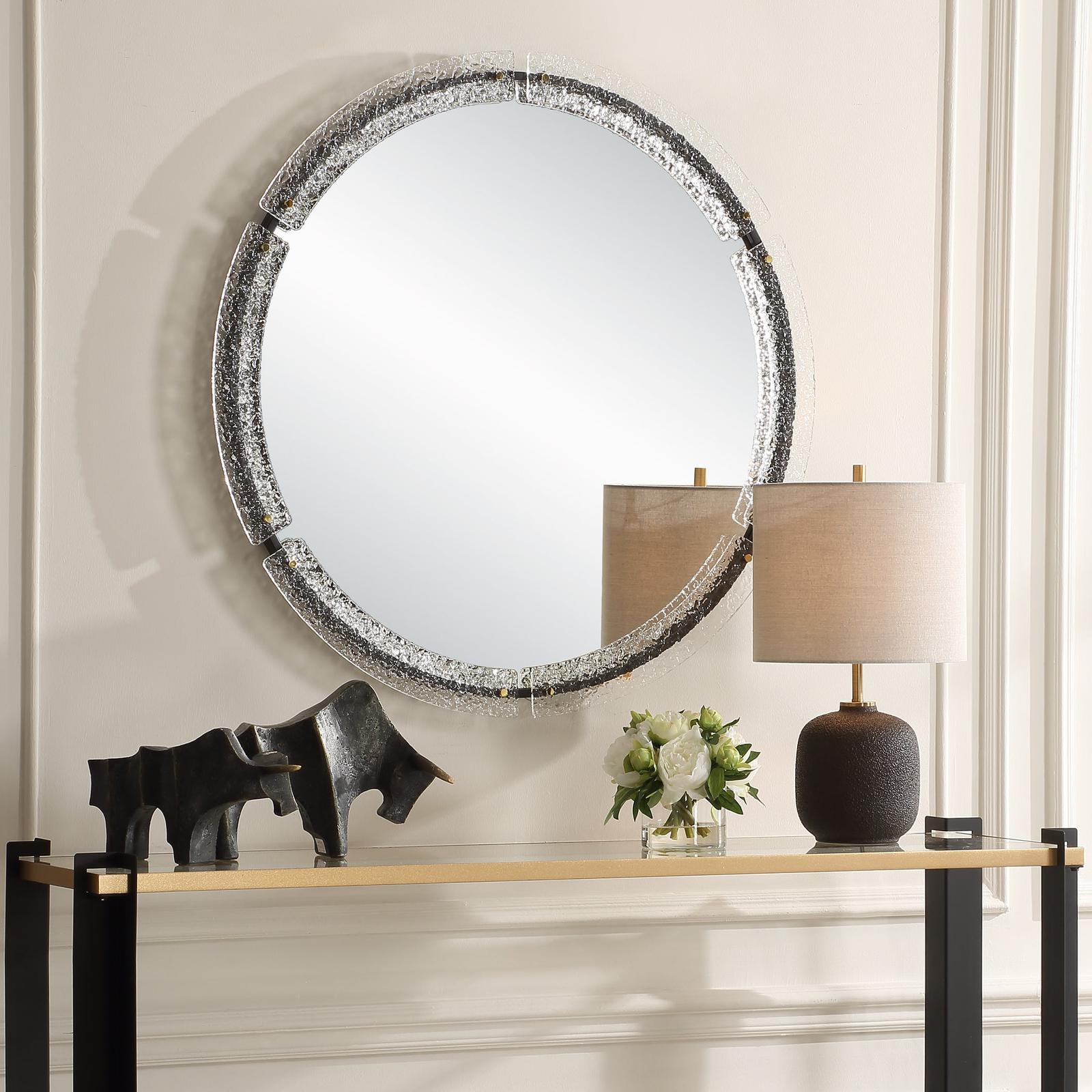 Uttermost Crystalline Round Mirror
