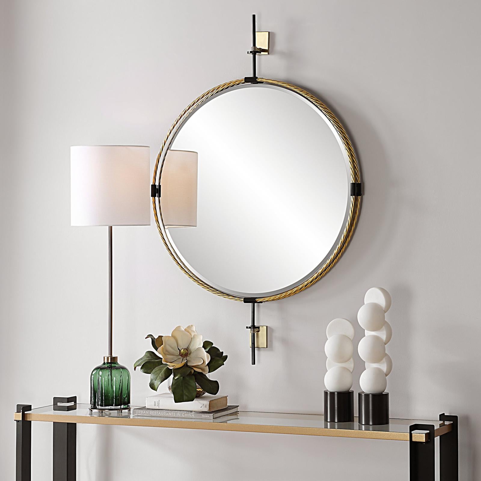 Uttermost Guardrail Round Mirror