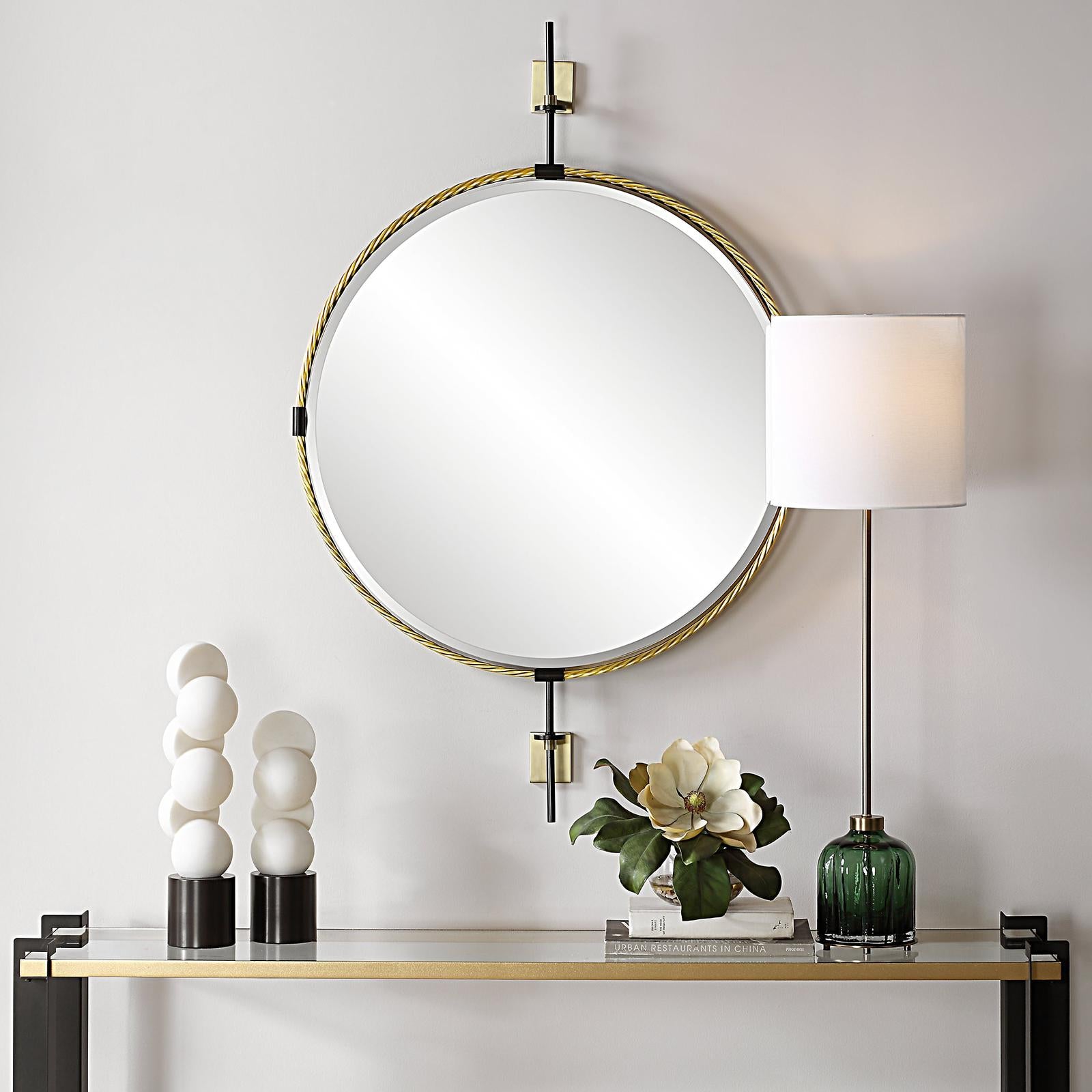 Uttermost Guardrail Round Mirror