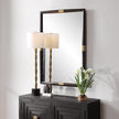 Uttermost Larkin Dark Wood & Brass Mirror