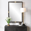 Uttermost Larkin Dark Wood & Brass Mirror