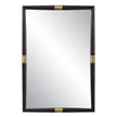 Uttermost Larkin Dark Wood & Brass Mirror
