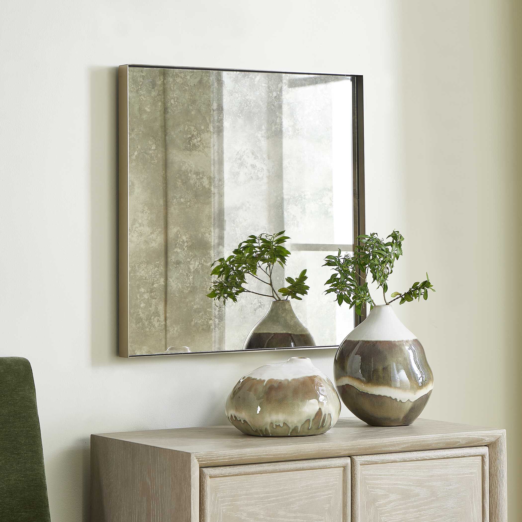Uttermost Fredric Square Antique Mirror