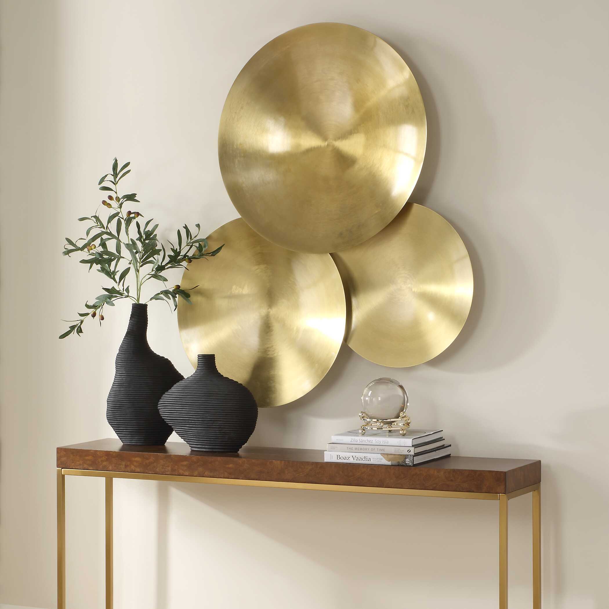 Uttermost Cymbalic Round Brass Wall Art - Set of 3