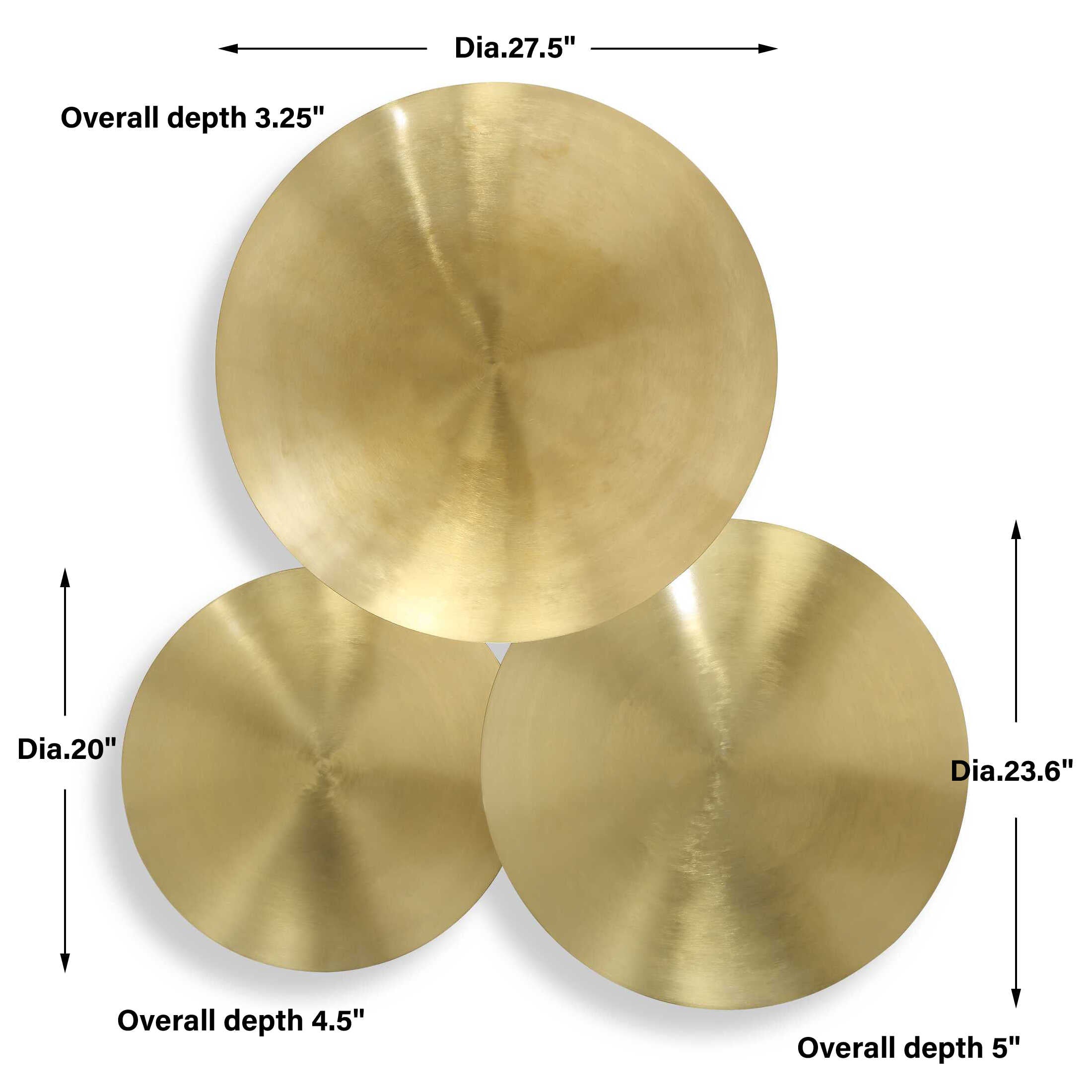 Uttermost Cymbalic Round Brass Wall Art - Set of 3