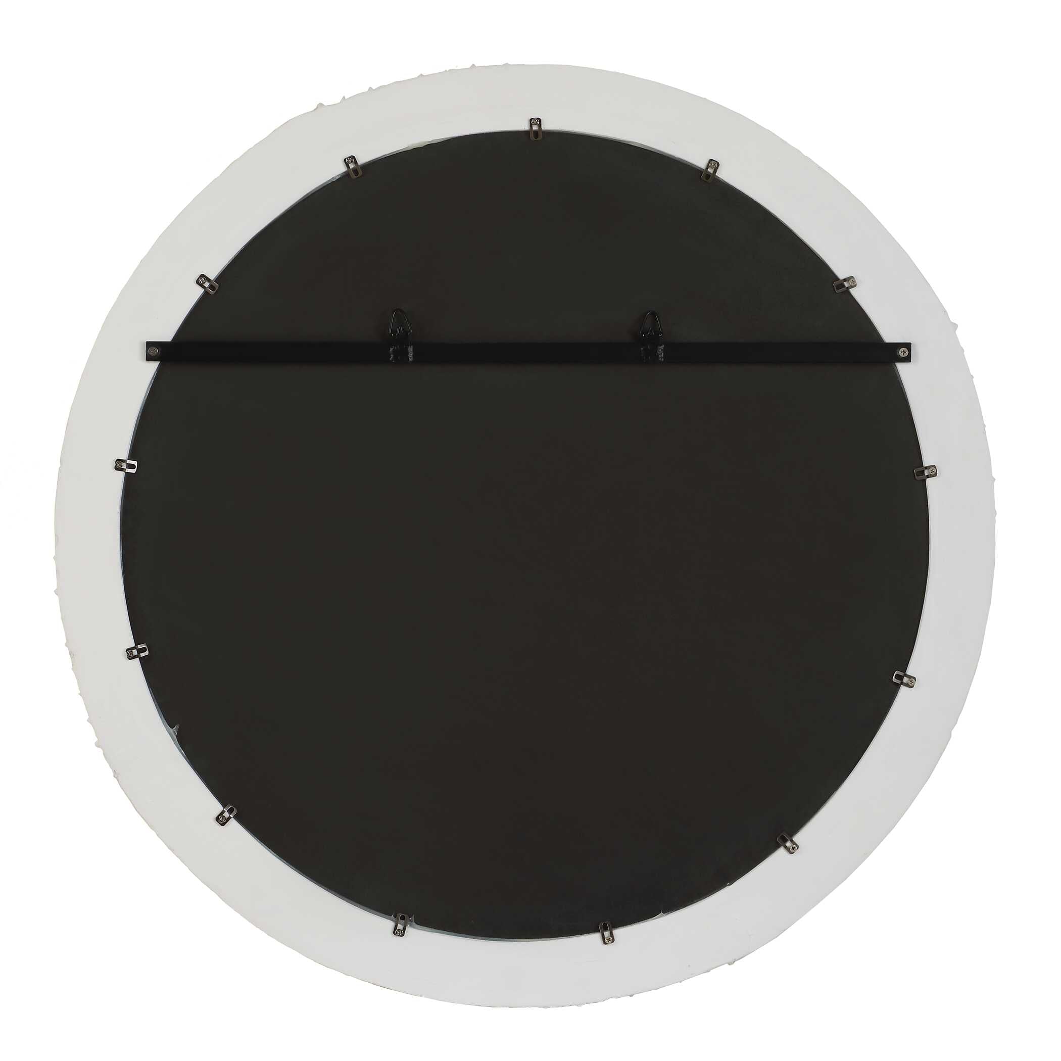 Uttermost Akiko White Round Mirror