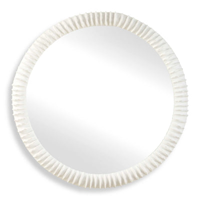 Uttermost Akiko White Round Mirror