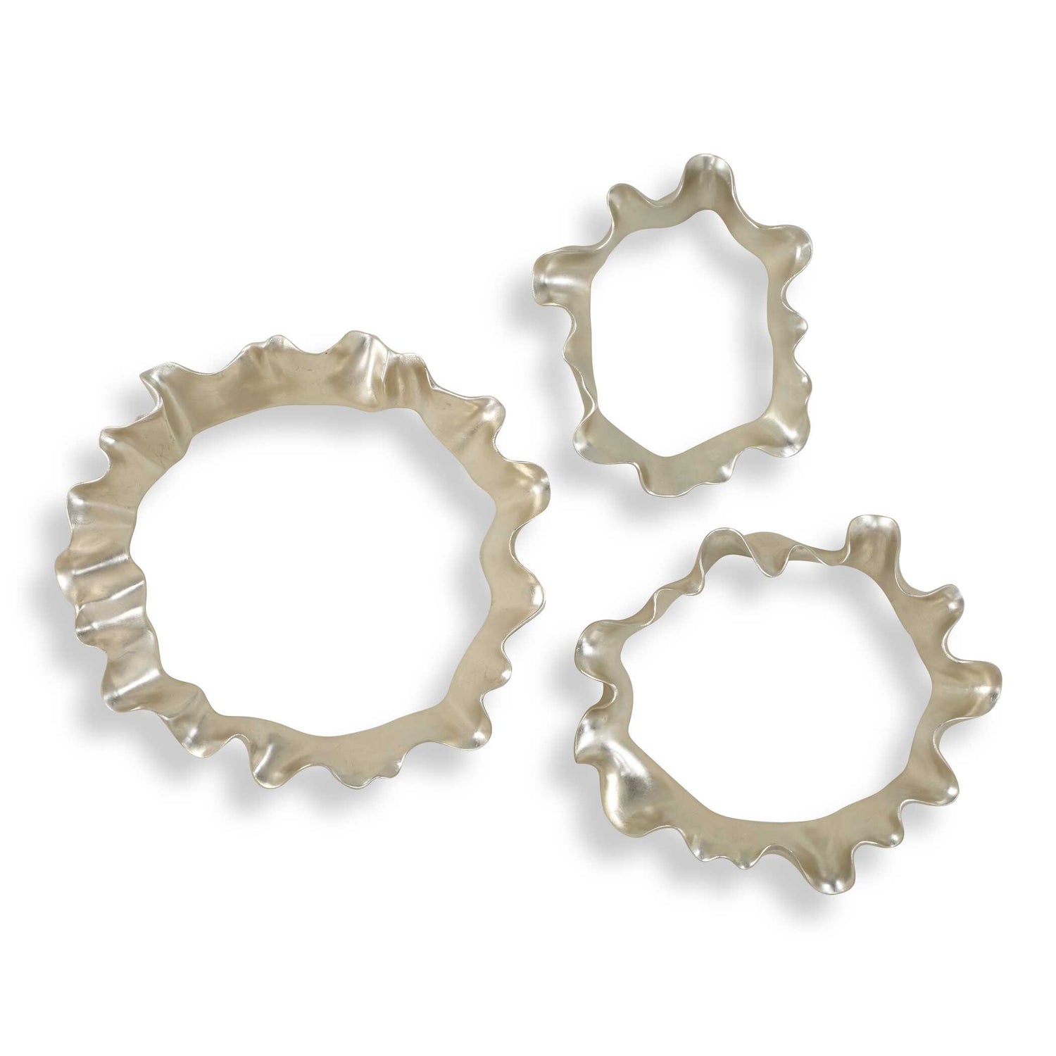Uttermost Ripple Effect Silver Wall Art - Set of 3