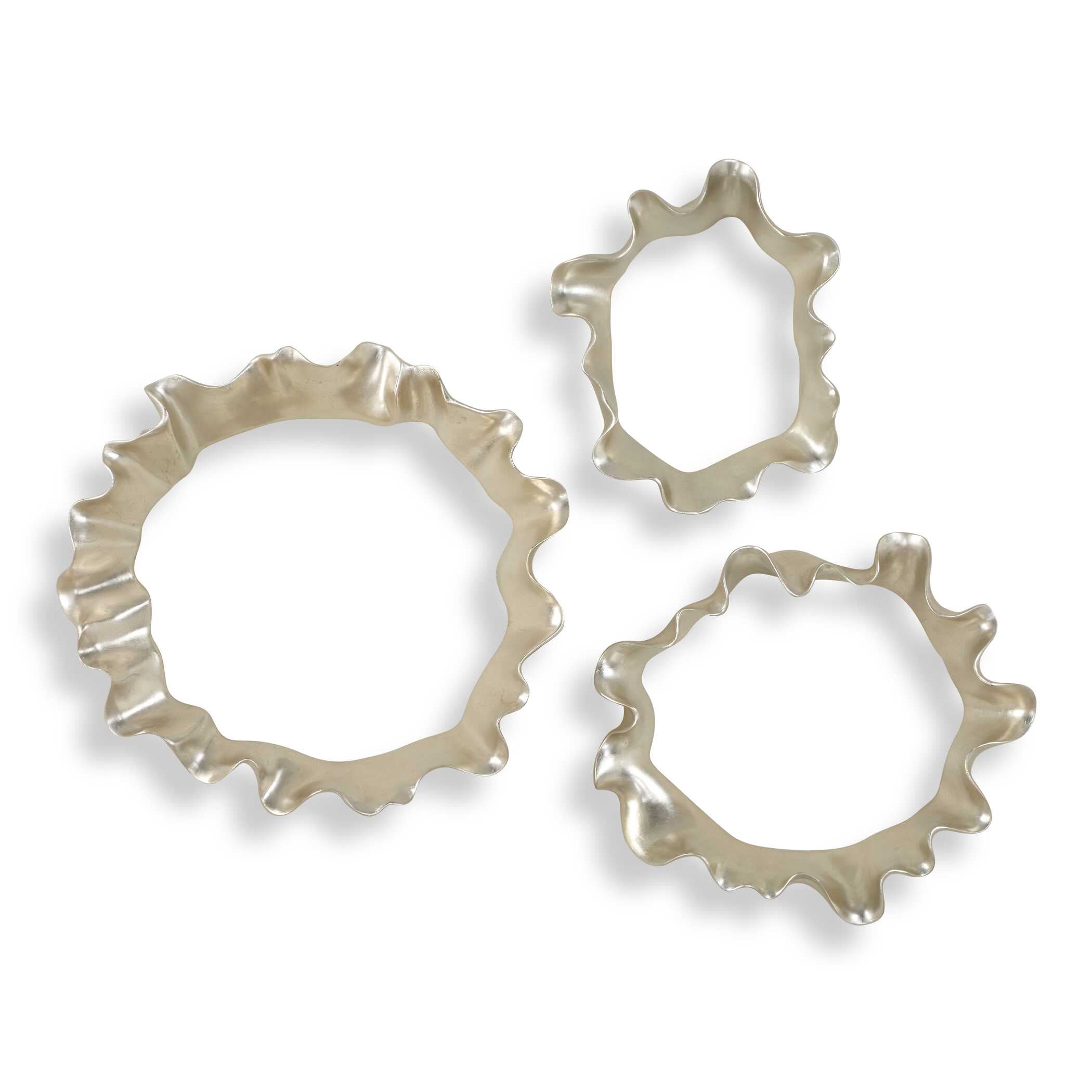 Uttermost Ripple Effect Silver Wall Art - Set of 3