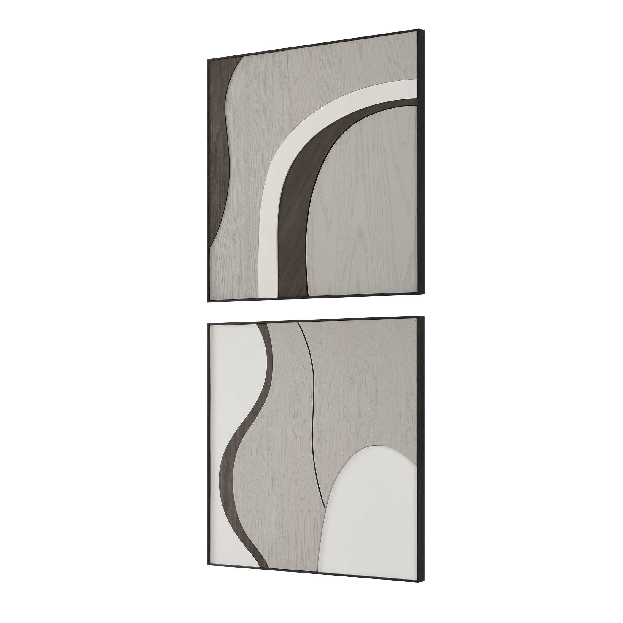 Uttermost Joel Modern Wood Wall Art - Set of 2