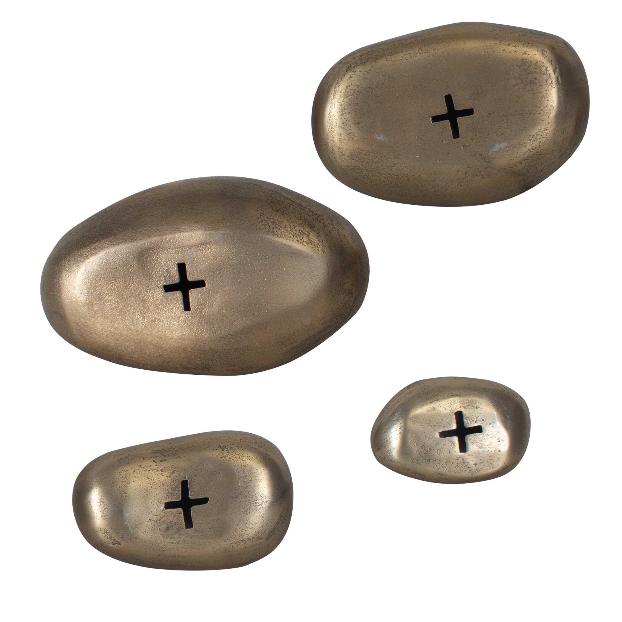 Uttermost Set In Stone Brass Outdoor Wall Art - Set of 4
