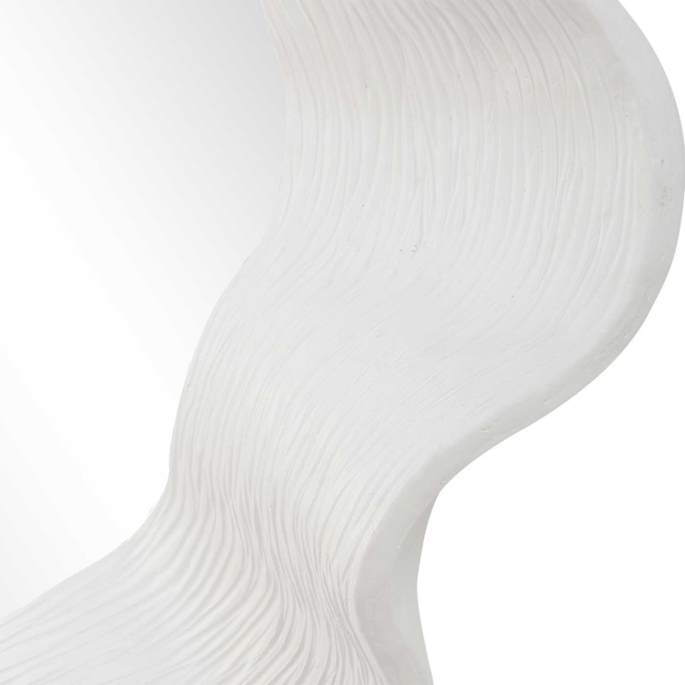Uttermost Wave Length Round White Mirror
