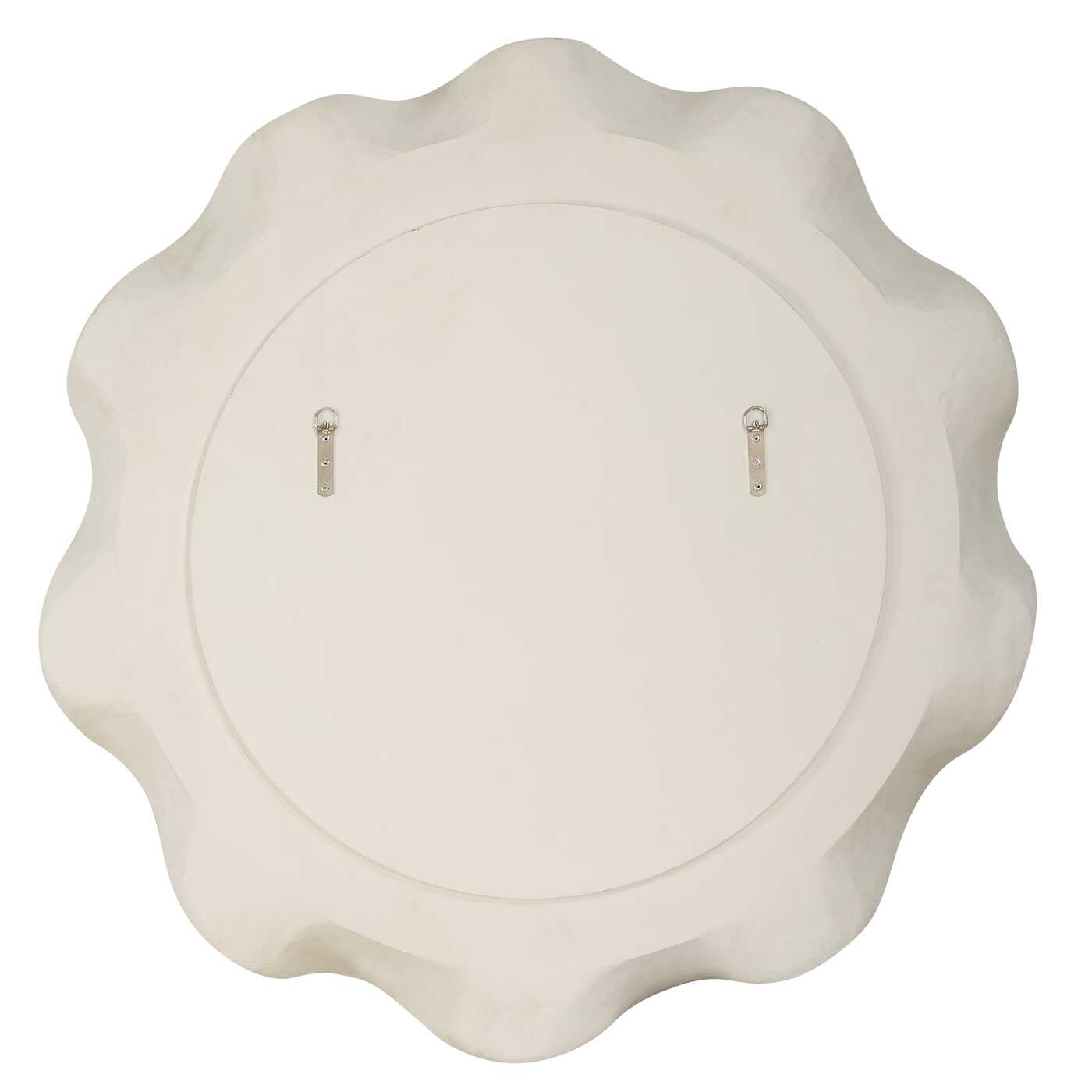 Uttermost Wave Length Round White Mirror