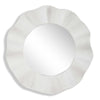 Uttermost Wave Length Round White Mirror