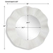 Uttermost Wave Length Round White Mirror