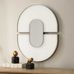 Uttermost Encase Modern White Oval Mirror