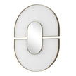 Uttermost Encase Modern White Oval Mirror