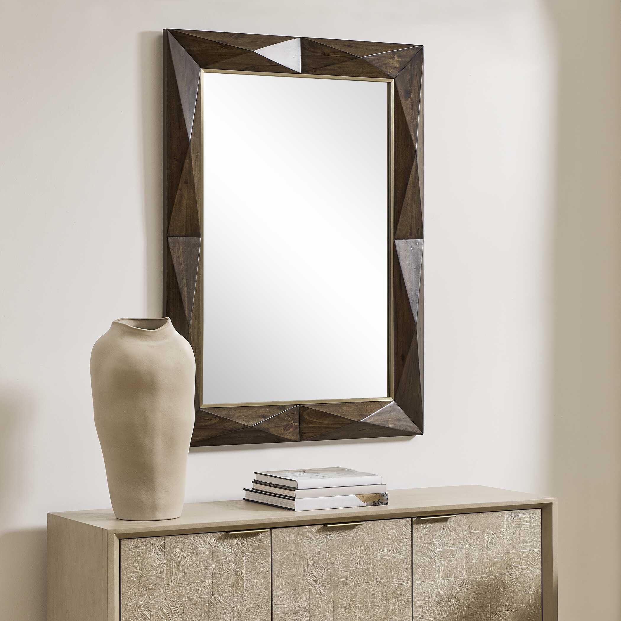 Uttermost Diamond In The Rough Wood Mirror