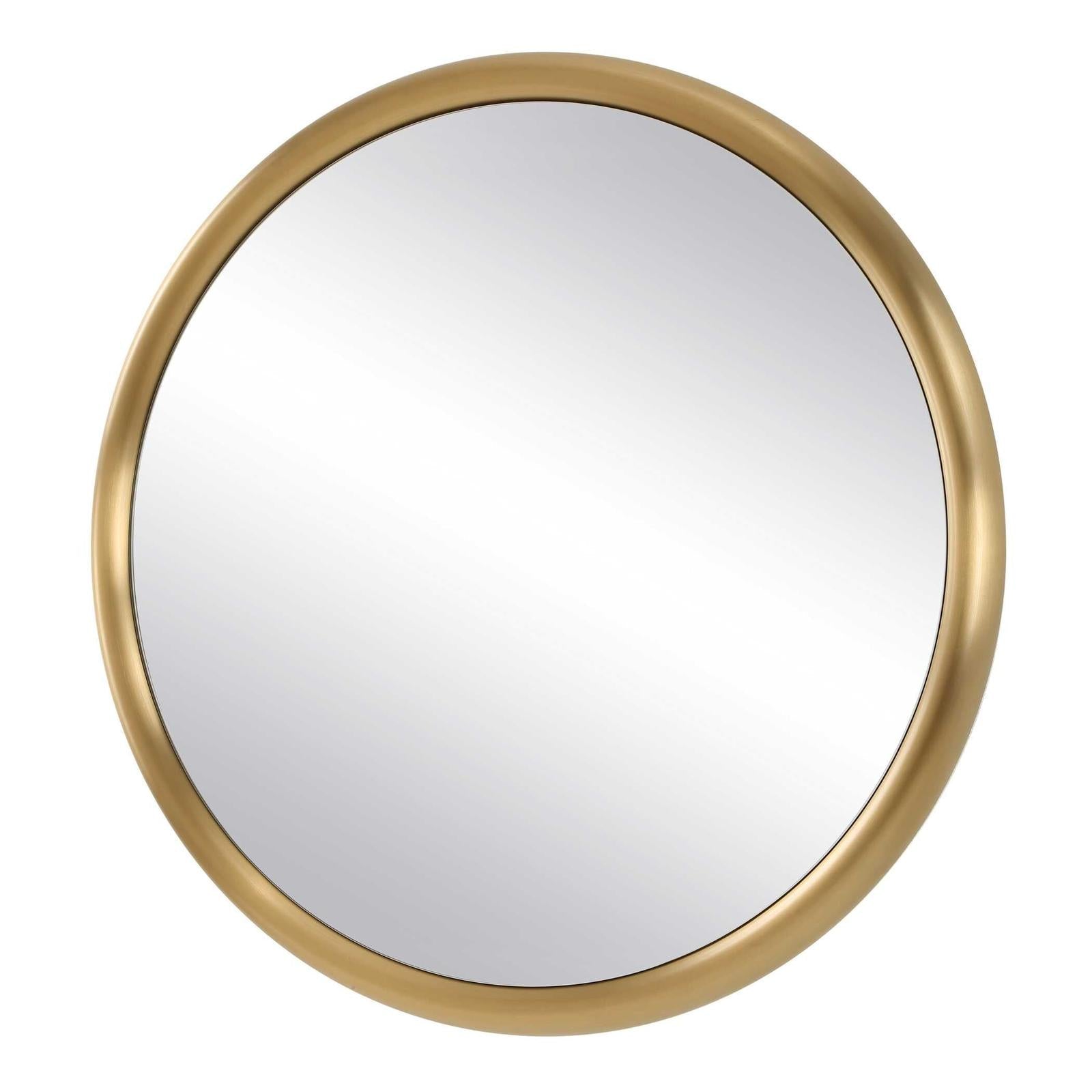 Uttermost Atkinson Modern Round Brass Mirror