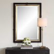 Uttermost Bach Walnut & Brass Rectangle Mirror