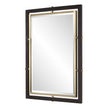 Uttermost Bach Walnut & Brass Rectangle Mirror