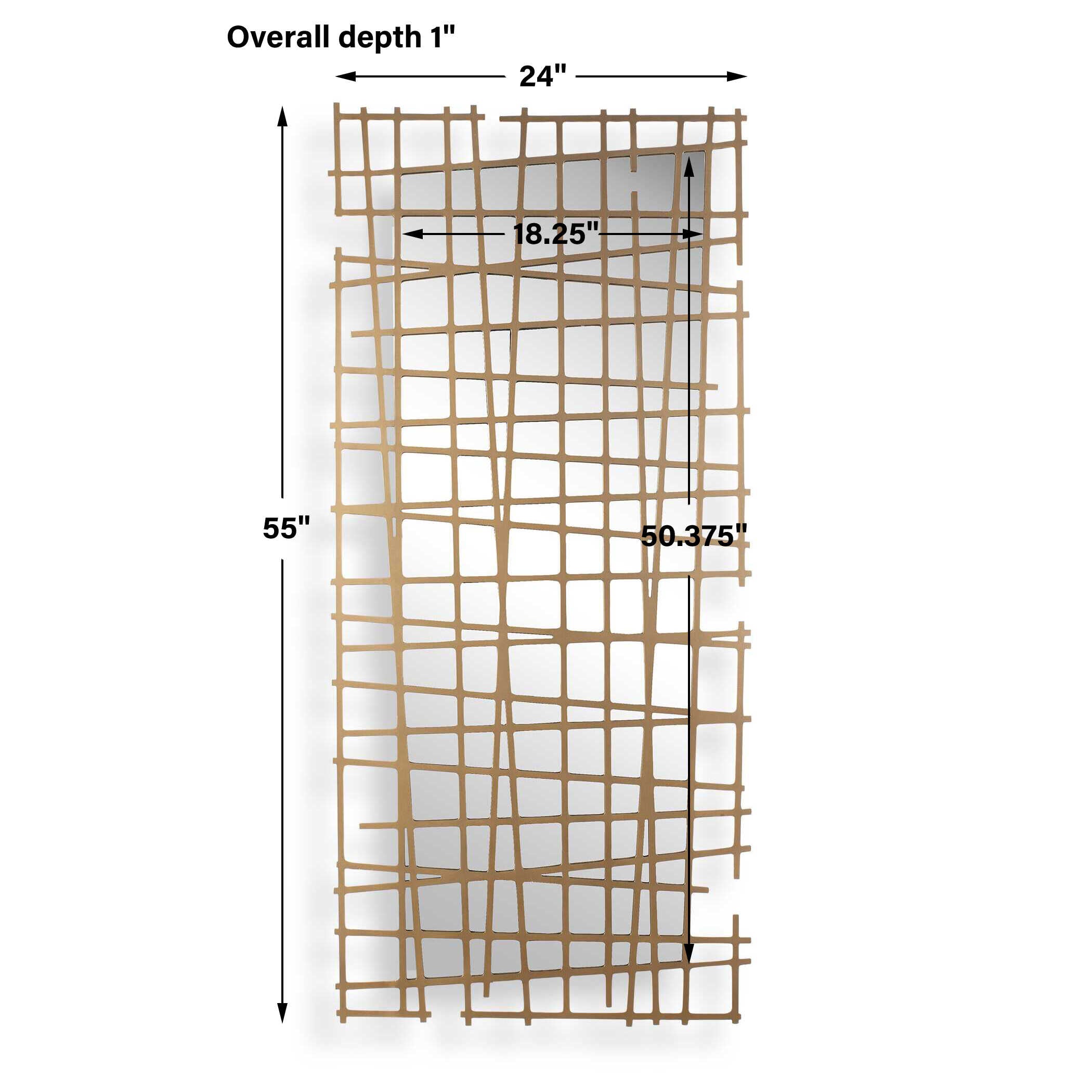 Uttermost Golden Intersection Mirrored Wall Decor