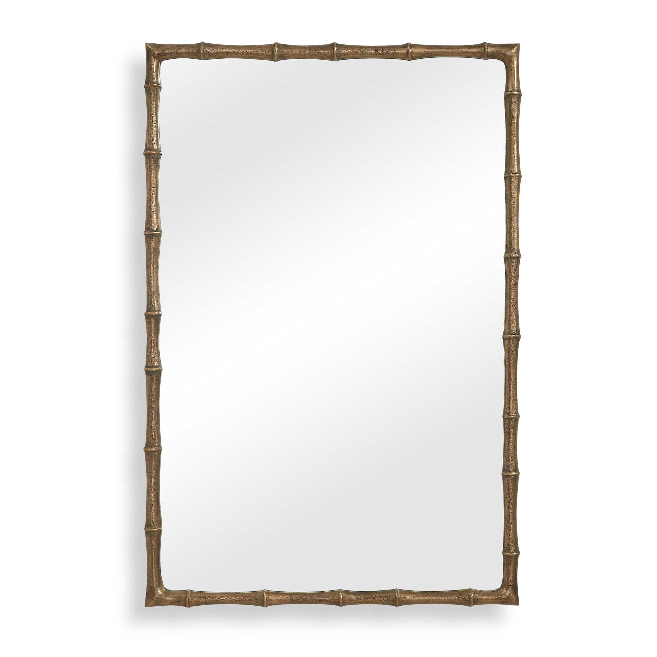 Uttermost Brass Bamboo Rectangle Mirror