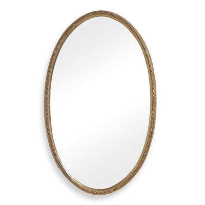 Uttermost Ellis Beaded Brass Oval Mirror