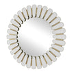 Uttermost Miran White Glass Round Mirror